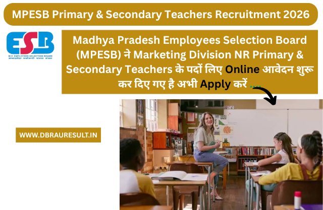 MPESB Primary & Secondary Teachers Recruitment 2026