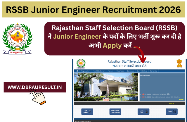 RSSB Junior Engineer Recruitment 2026