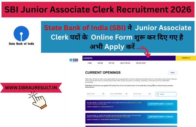 SBI Junior Associate Clerk Recruitment 2026
