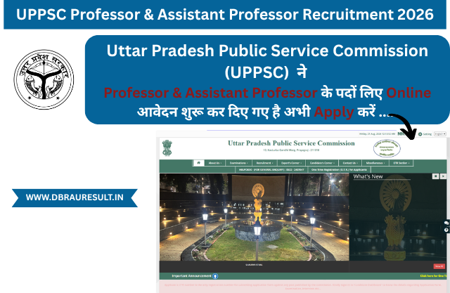 UPPSC Professor & Assistant Professor Recruitment 2026