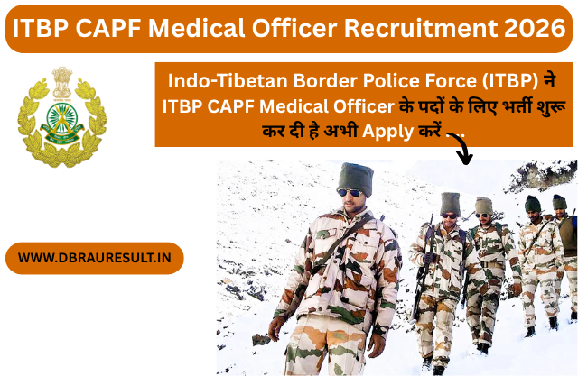 ITBP CAPF Medical Officer Recruitment 2026