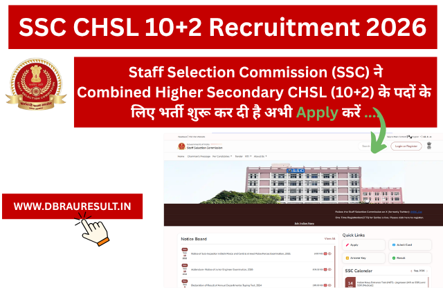SSC CHSL 10+2 Recruitment 2026