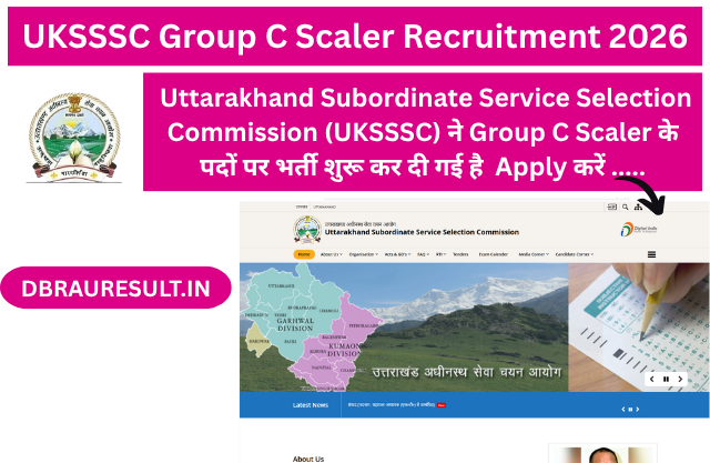 UKSSSC Group C Scaler Recruitment 2026