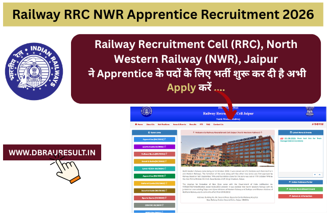 Railway RRC NWR Apprentice Recruitment 2026
