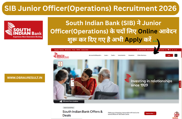 SIB Junior Officer (Operations) Recruitment 2026