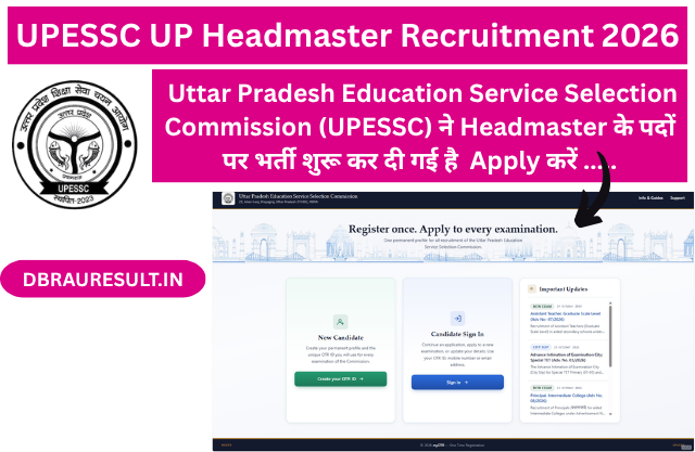 UPESSC UP Headmaster Recruitment 2026
